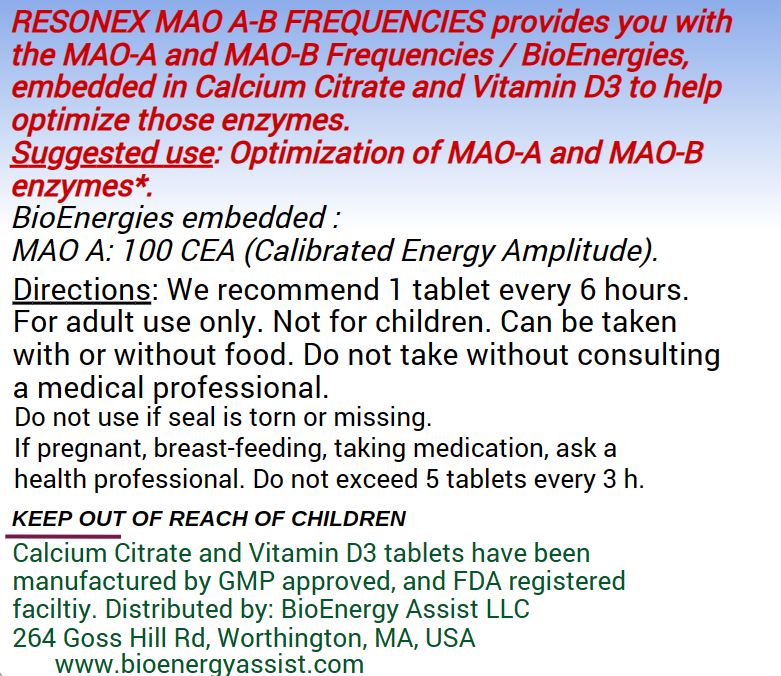 RESONEX MAO A-B Facts
