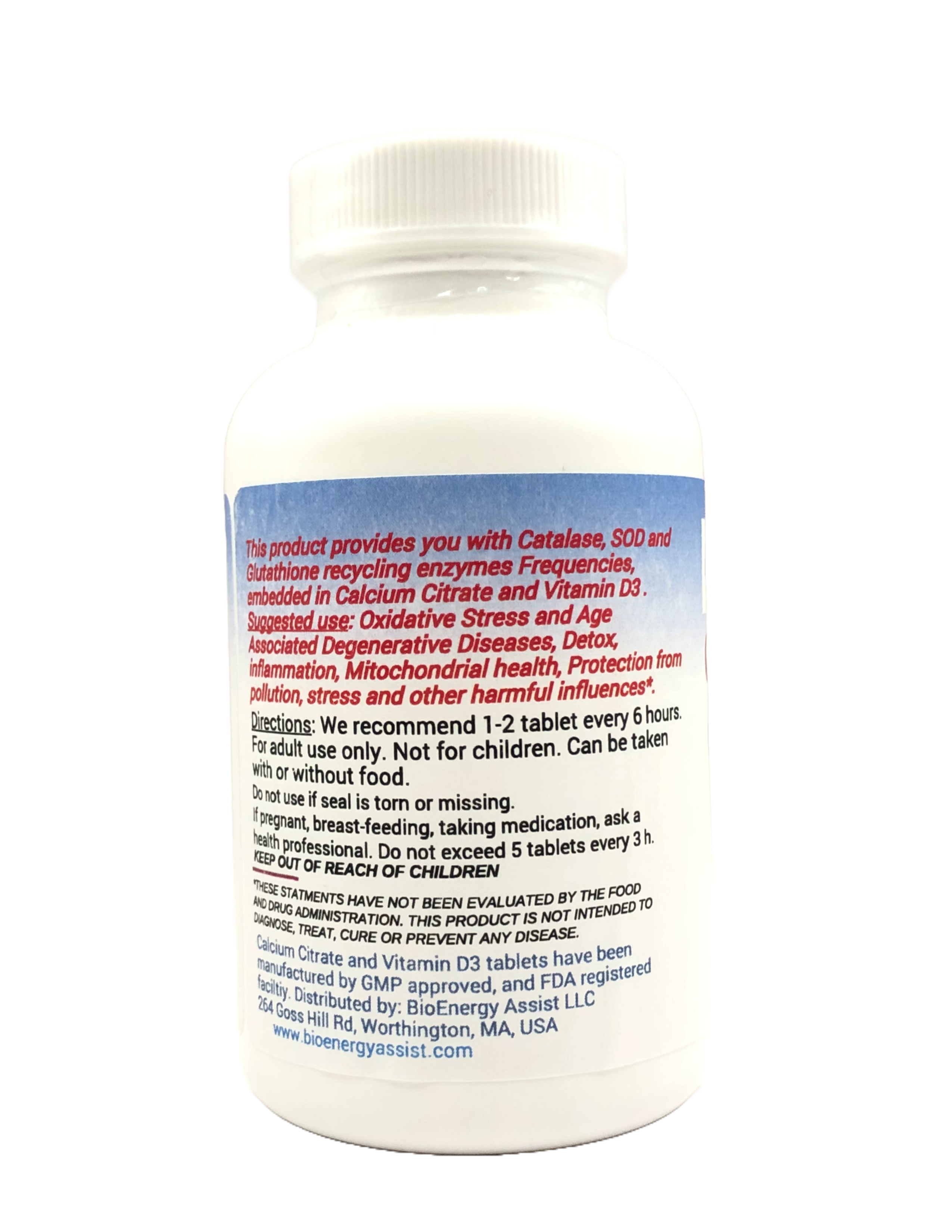 Catalase SOD Glutathione FREQUENCIES - 120 Tablets