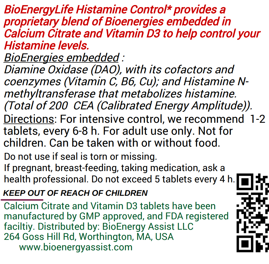 histamine intolerance supplements facts